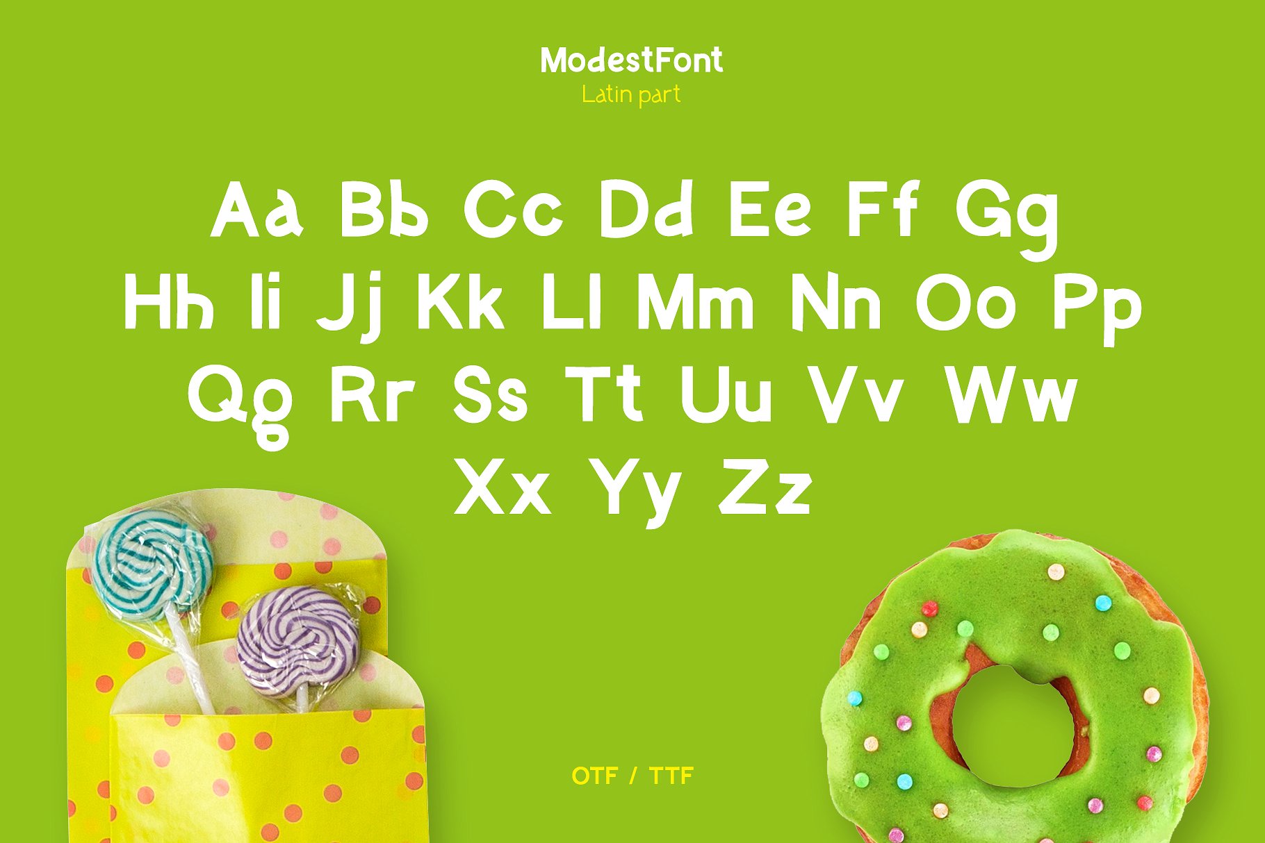 Ejemplo de fuente Modest Font Light