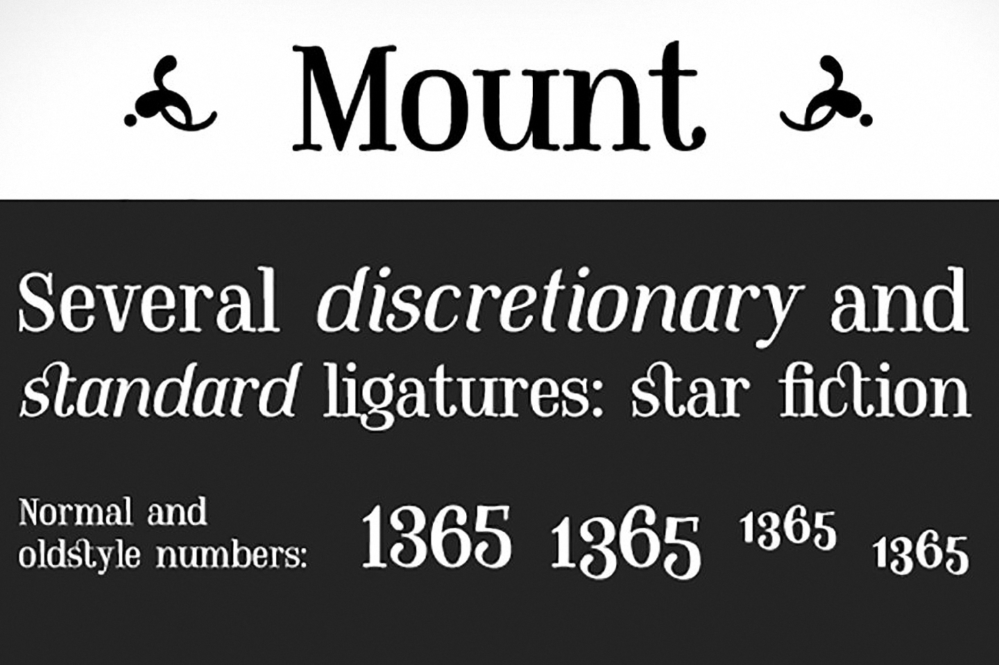 Ejemplo de fuente Mount Italic