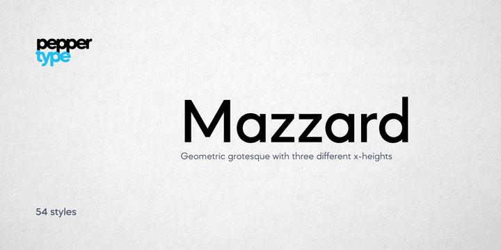 Ejemplo de fuente Mazzard M Italic