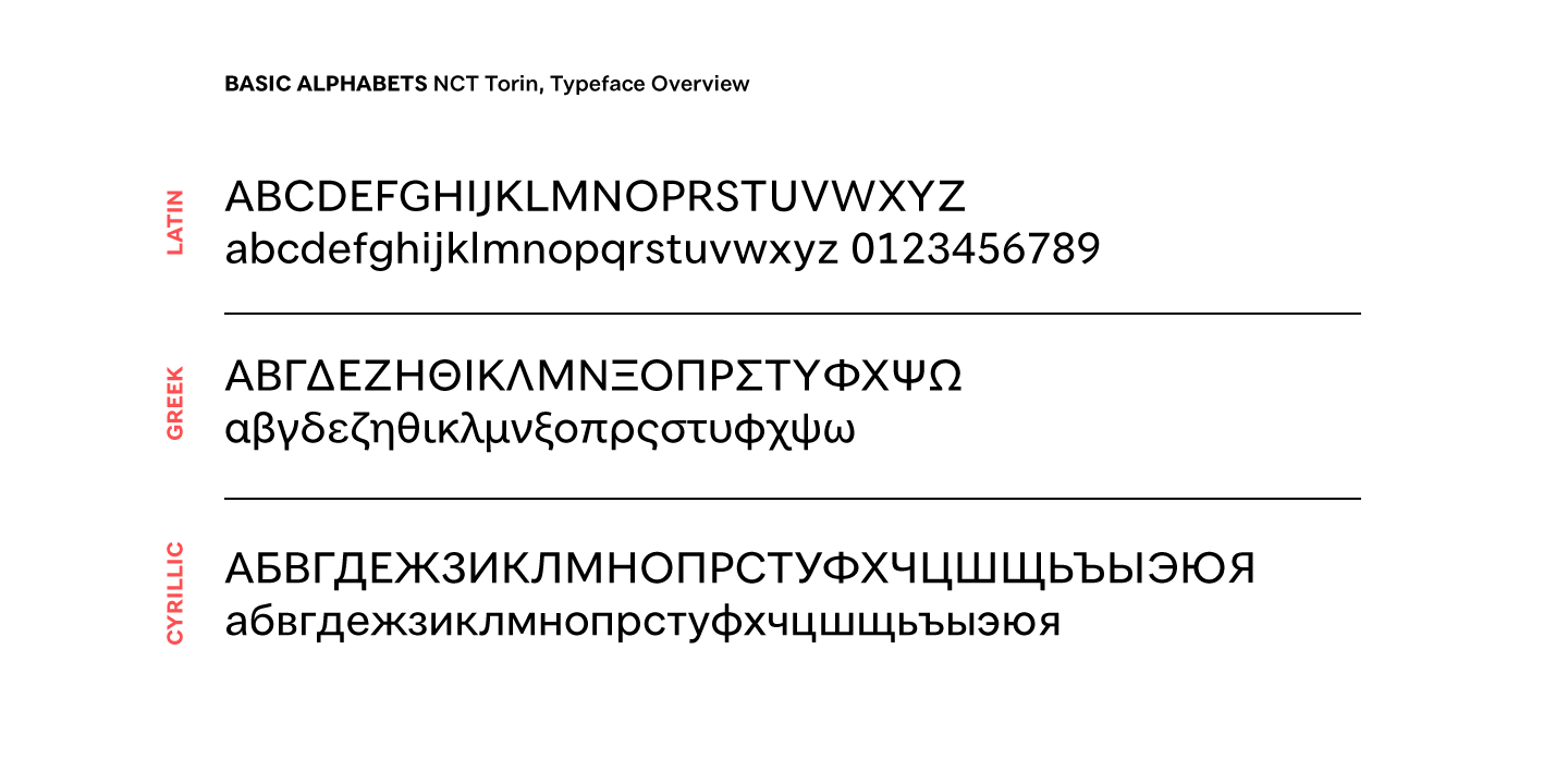Ejemplo de fuente NCT Torin Regular Italic