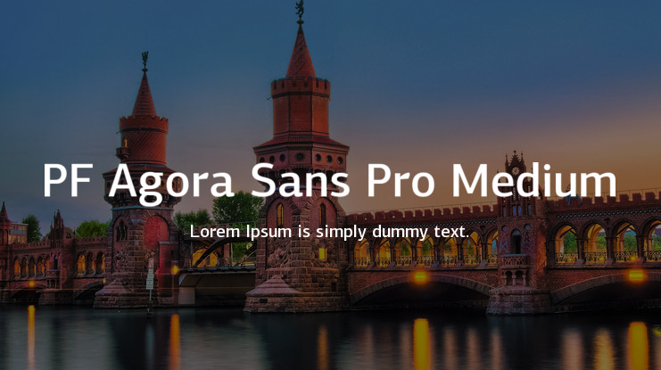 Ejemplo de fuente PF Agora Sans Pro Light Italic