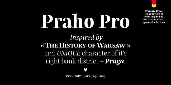 Ejemplo de fuente Praho Pro Thin