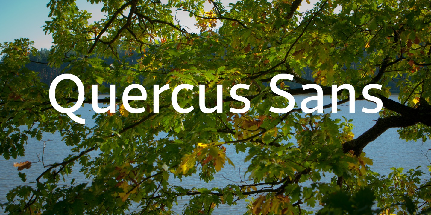 Ejemplo de fuente Quercus Sans ExtraLight Italic