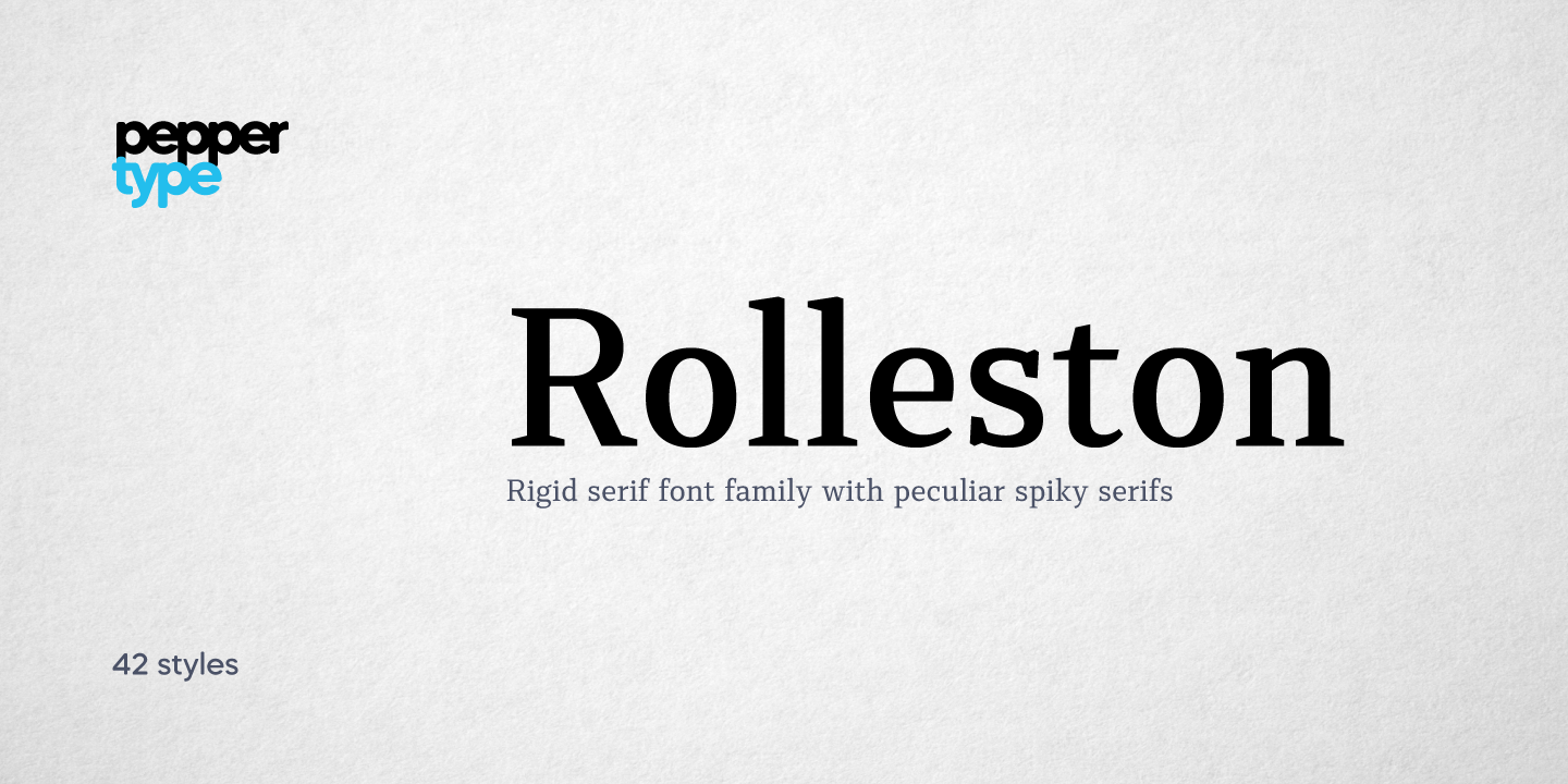Ejemplo de fuente Rolleston Title ExtraLight Italic