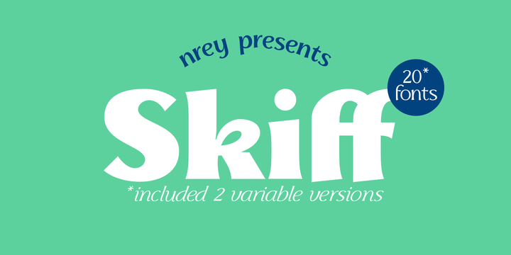 Ejemplo de fuente Skiff Regular Italic
