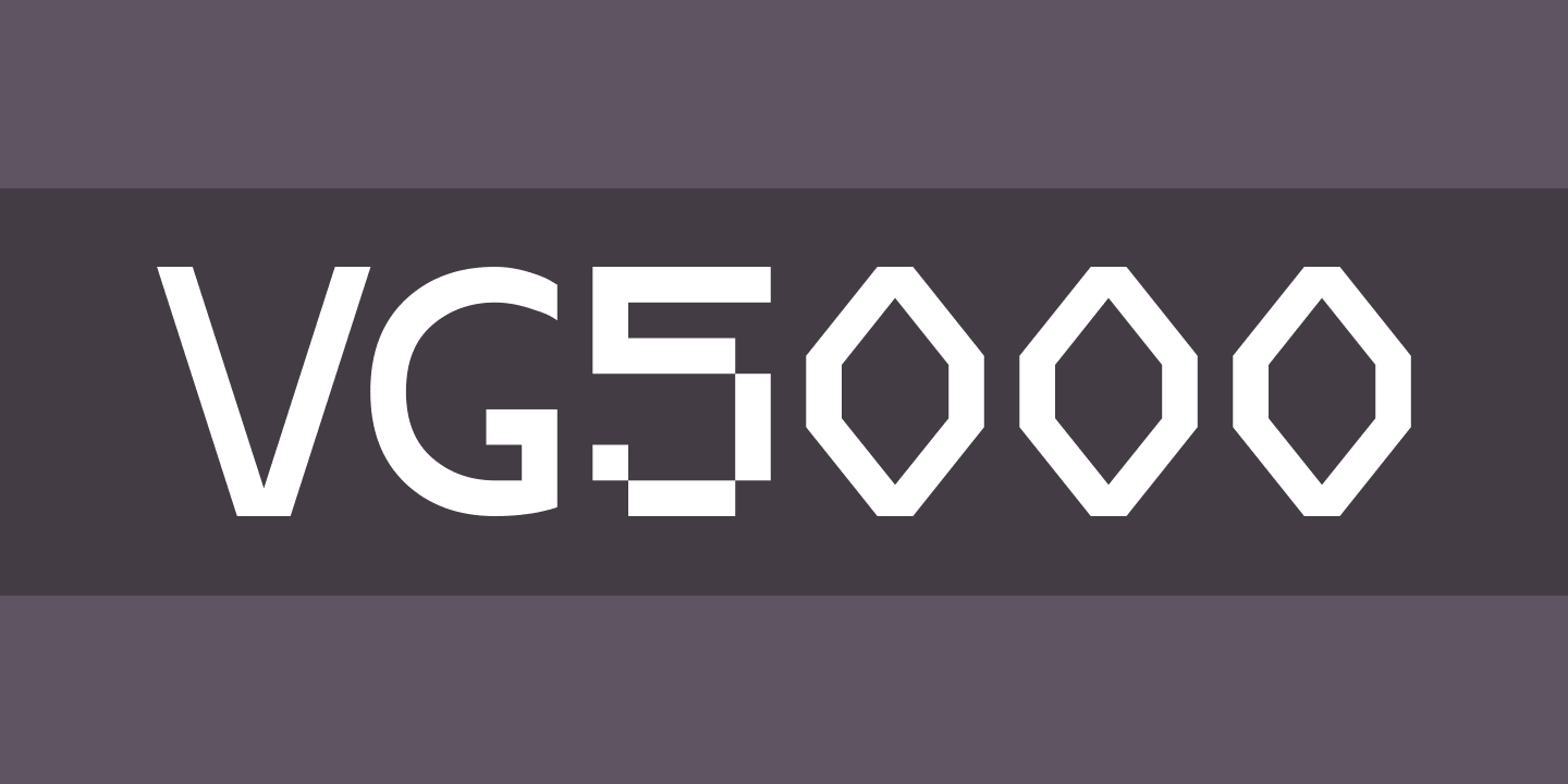 Ejemplo de fuente VG5000 Regular