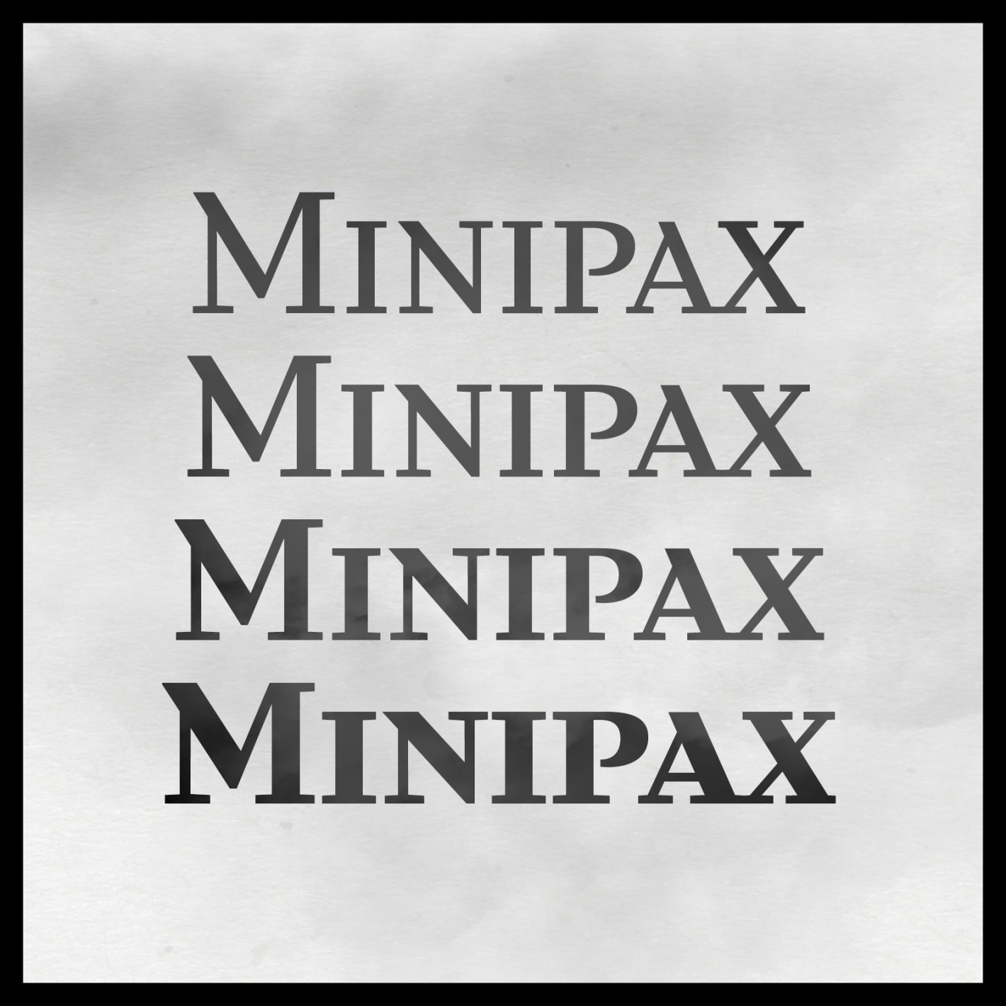 Ejemplo de fuente MINIPAX Regular