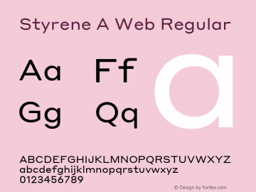 Ejemplo de fuente Styrene A Web Italic