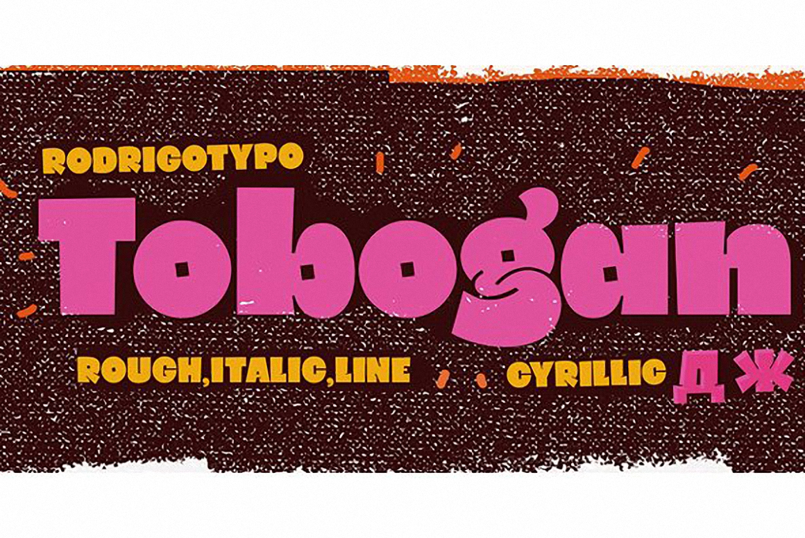 Ejemplo de fuente Tobogan Italic