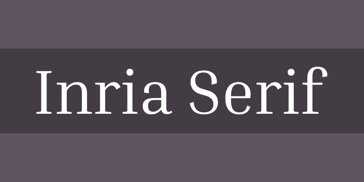 Ejemplo de fuente Inria Serif