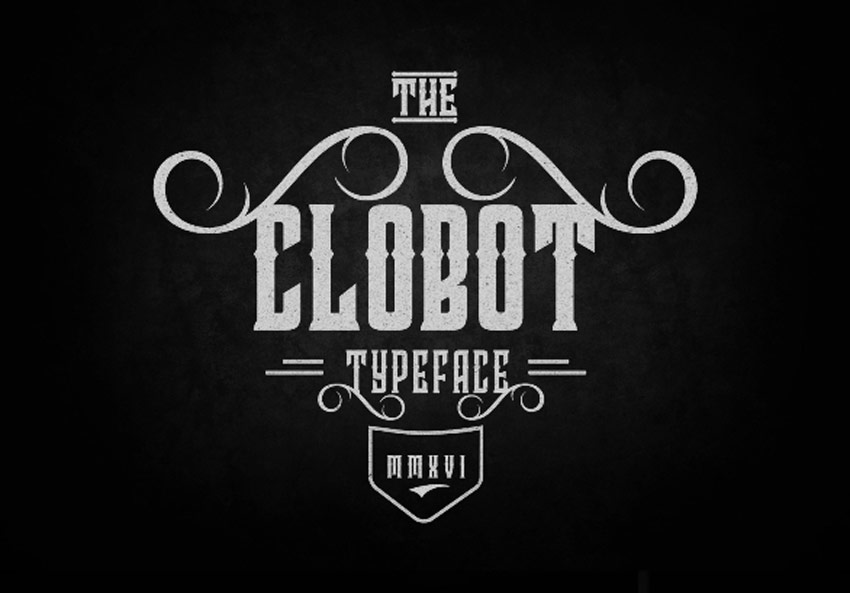 Ejemplo de fuente Clobot Regular