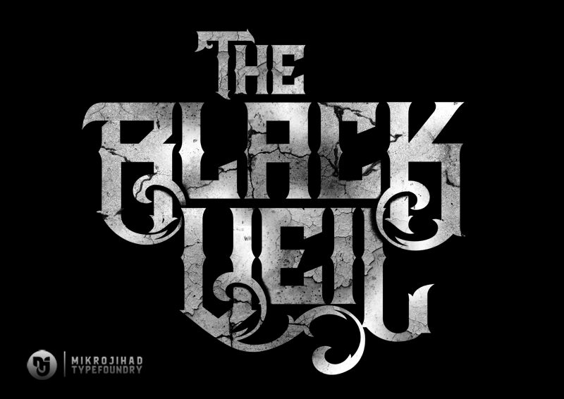Ejemplo de fuente The Black Veil