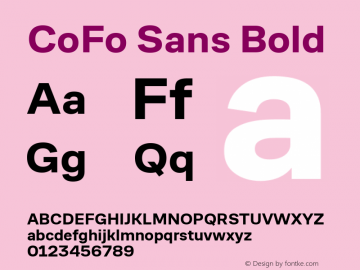 Ejemplo de fuente CoFo Sans Regular Italic