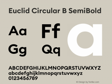 Ejemplo de fuente Euclid Circular Bold Italic