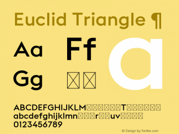 Ejemplo de fuente Euclid Triangle Regular