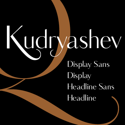 Ejemplo de fuente Kudryashev Display Headline