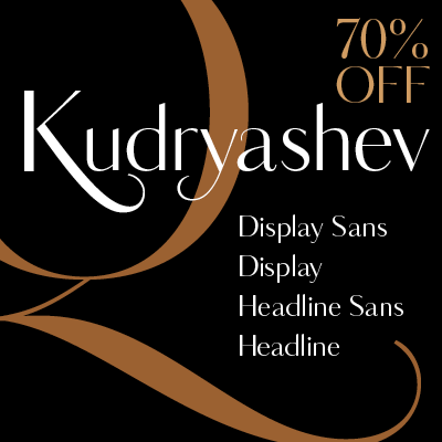 Ejemplo de fuente Kudryashev Display Headline Sans