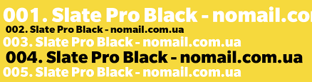 Ejemplo de fuente Slate Pro Black Italic
