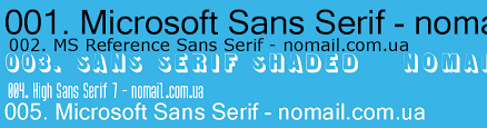 Ejemplo de fuente Microsoft Sans Serif Regular