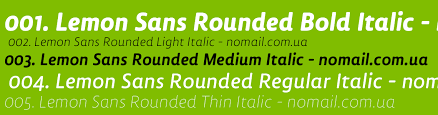 Ejemplo de fuente Lemon Sans Rounded Condensed Unicase Cond Reg