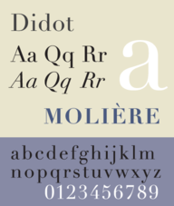 Ejemplo de fuente Didot Bold