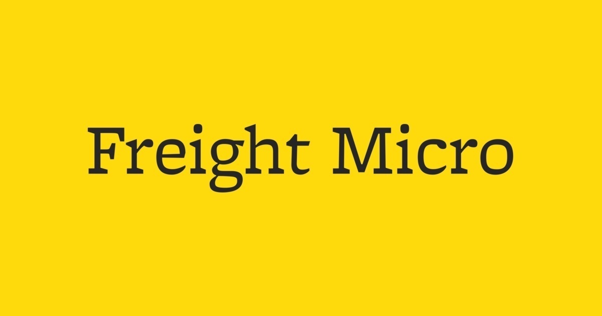 Ejemplo de fuente FreightMicro Pro Light Regular