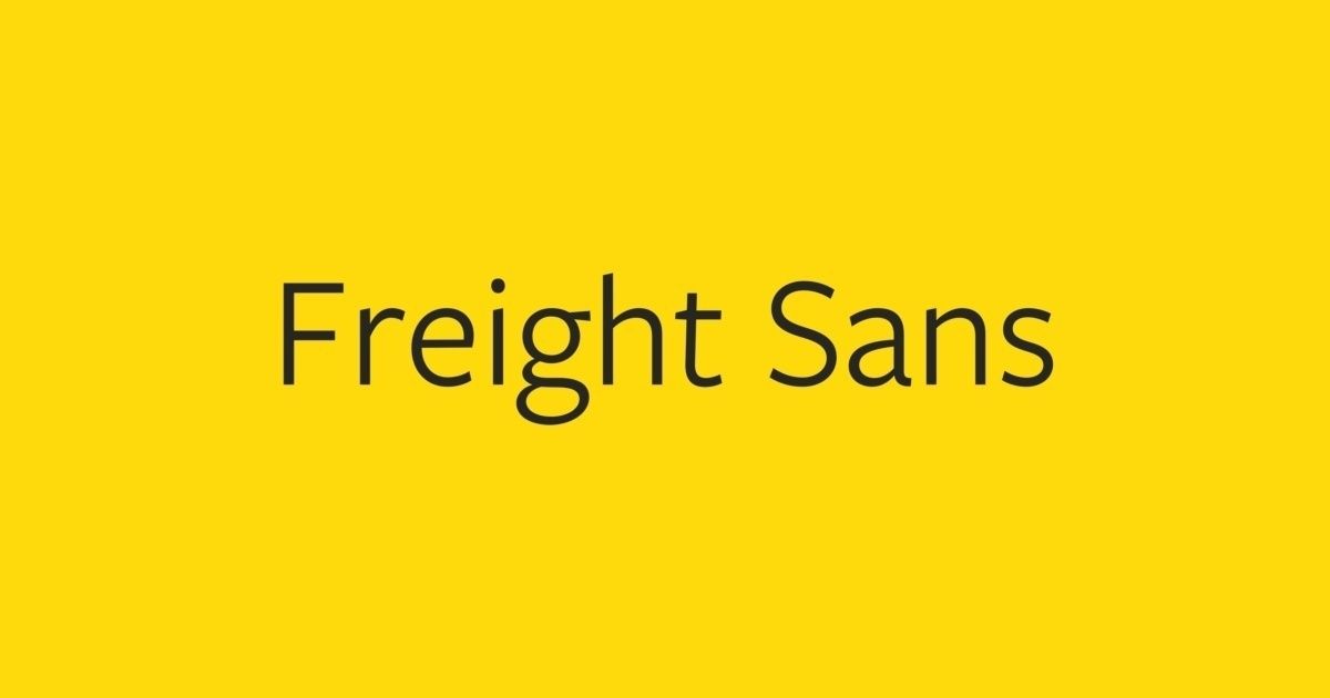 Ejemplo de fuente Freight Sans Light Italic