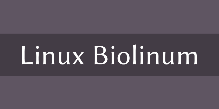 Ejemplo de fuente Linux Biolinum Italic