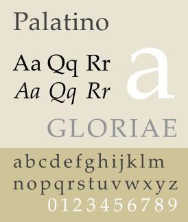 Ejemplo de fuente Palatino Bold Italic