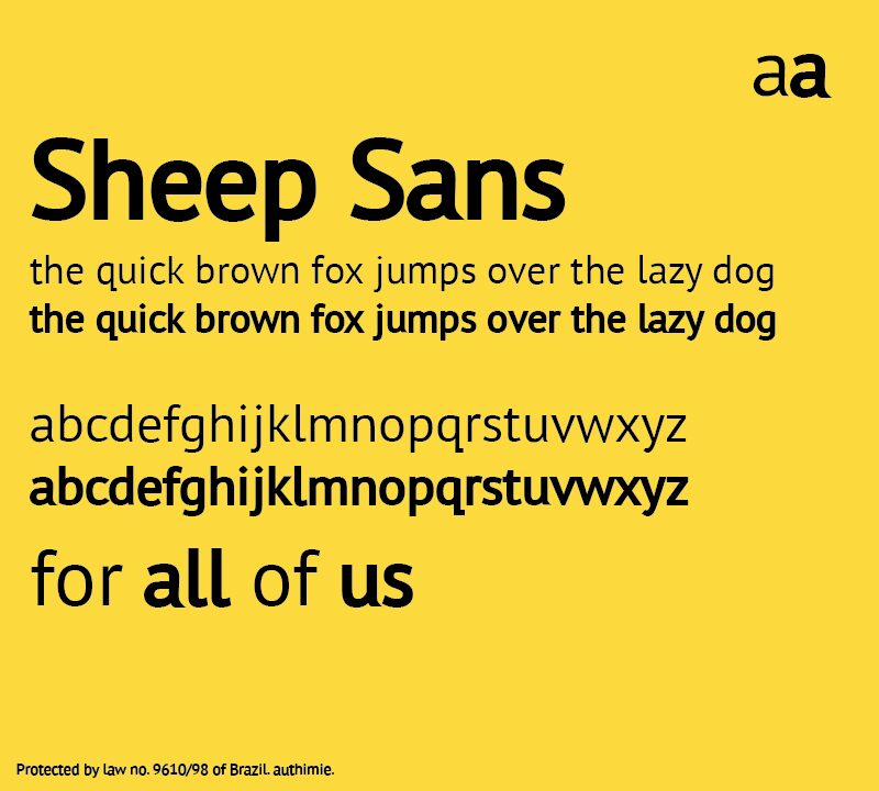 Ejemplo de fuente Sheep Sans