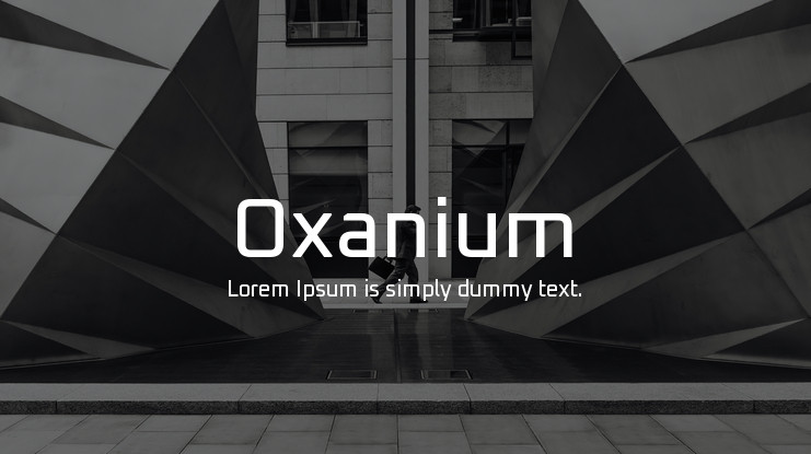Ejemplo de fuente Oxanium Extra Light