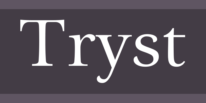 Ejemplo de fuente TRYST Regular