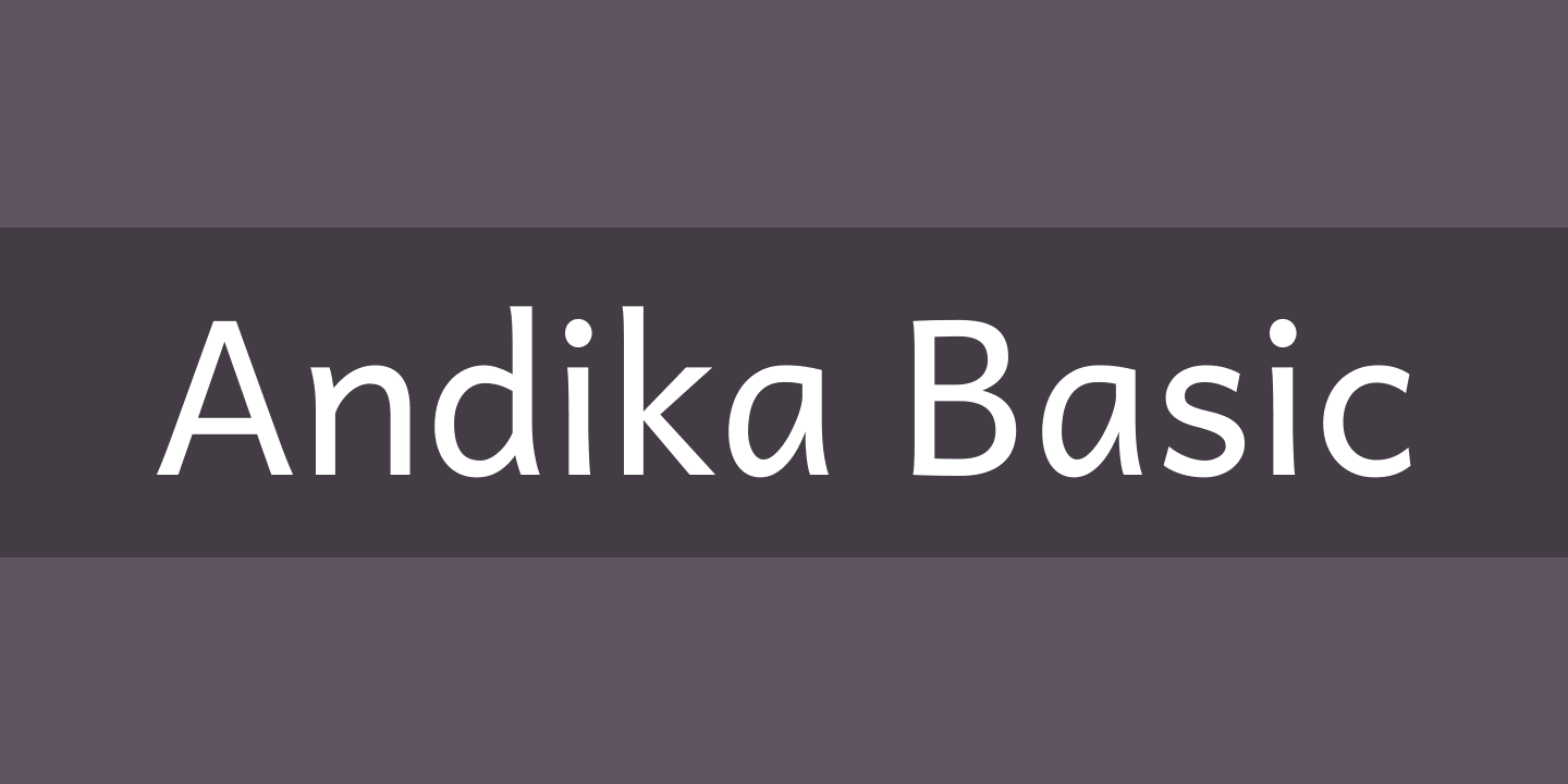 Ejemplo de fuente Andika New Basic