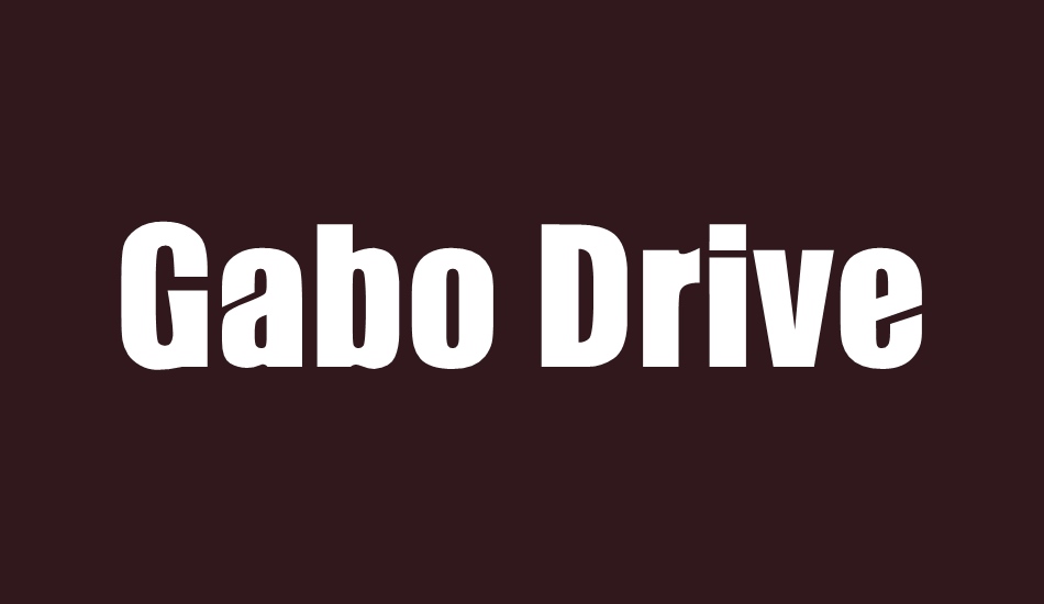 Ejemplo de fuente Gabo Drive Condensed Bold