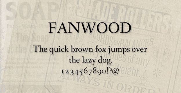 Ejemplo de fuente Fanwood