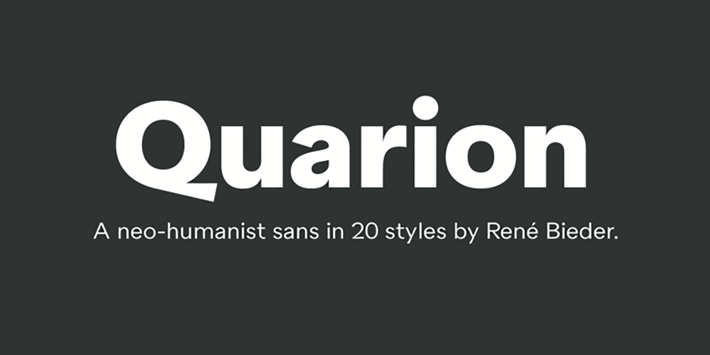 Ejemplo de fuente Quarion Medium Italic