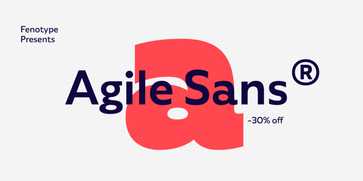 Ejemplo de fuente Agile Sans Semi Light Italic