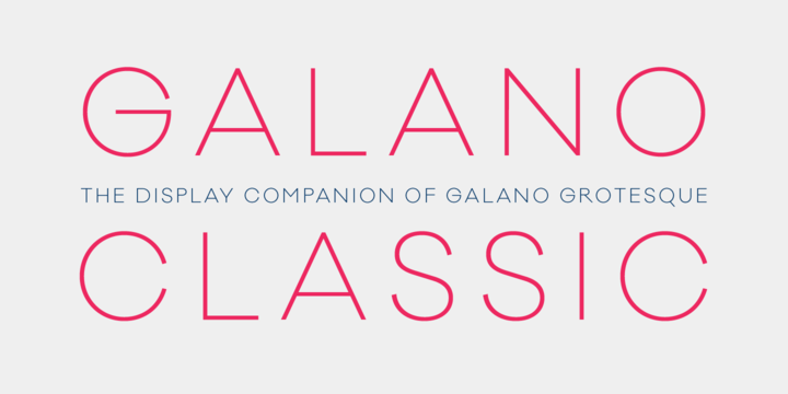 Ejemplo de fuente Galano Classic Thin