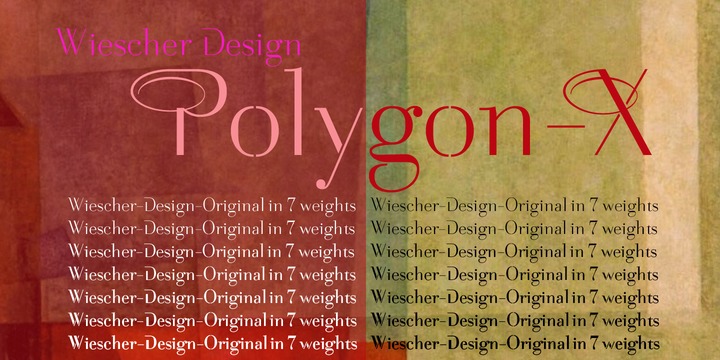 Ejemplo de fuente Polygon X 120