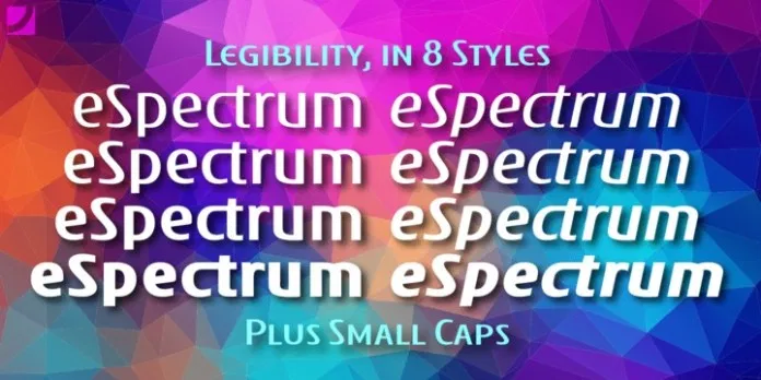 Ejemplo de fuente eSpectrum Regular Italic