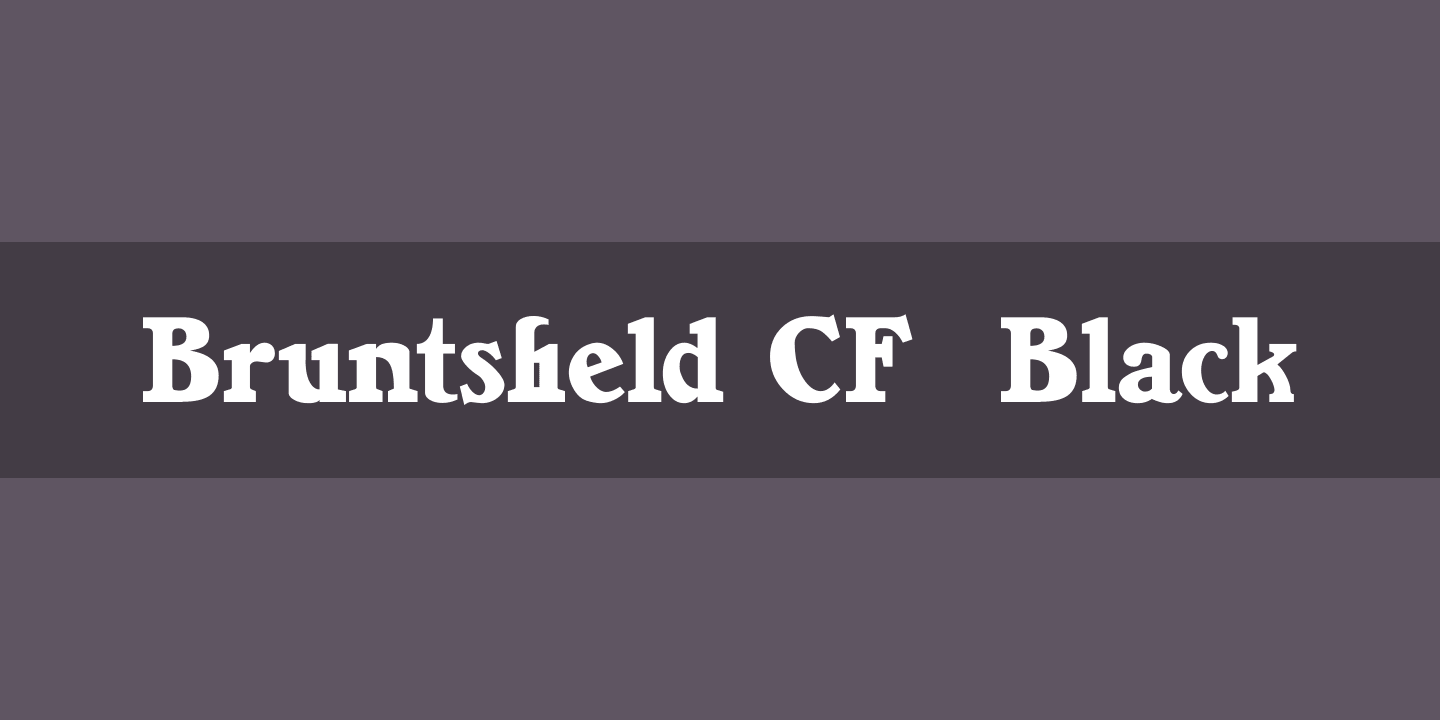 Ejemplo de fuente Bruntsfield CF Regular