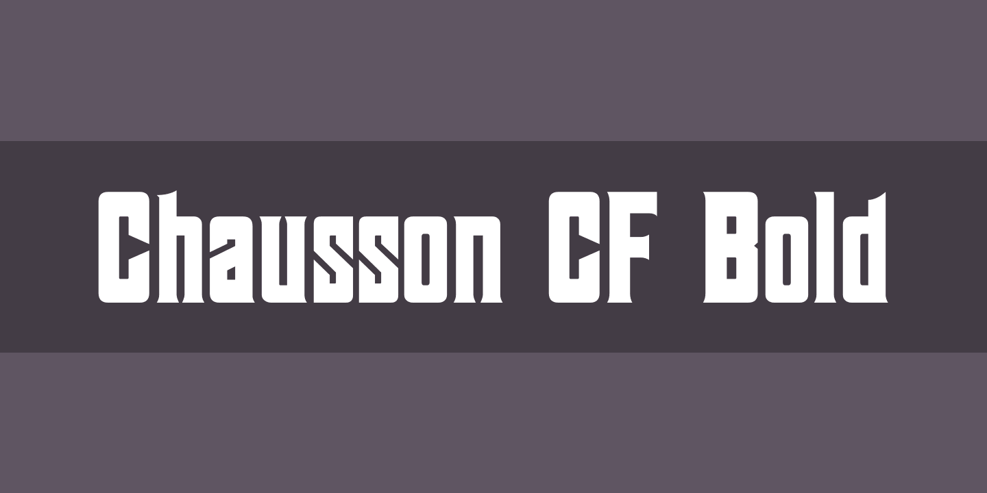 Ejemplo de fuente Chausson CF Bold