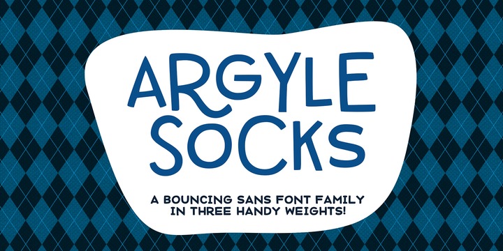 Ejemplo de fuente Argyle Socks