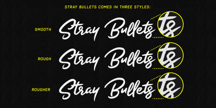 Ejemplo de fuente Stray Bullets Rougher