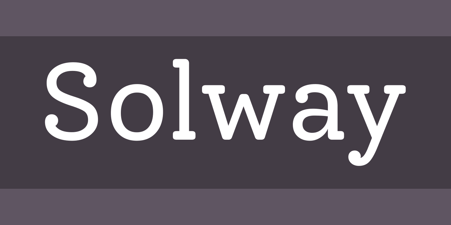 Ejemplo de fuente Solway Massenet Bold