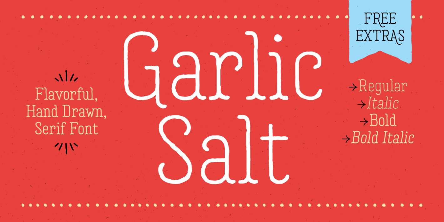 Ejemplo de fuente Garlic Salt BoldмItalic