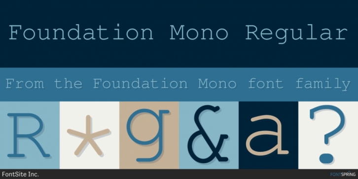 Ejemplo de fuente Foundation Mono