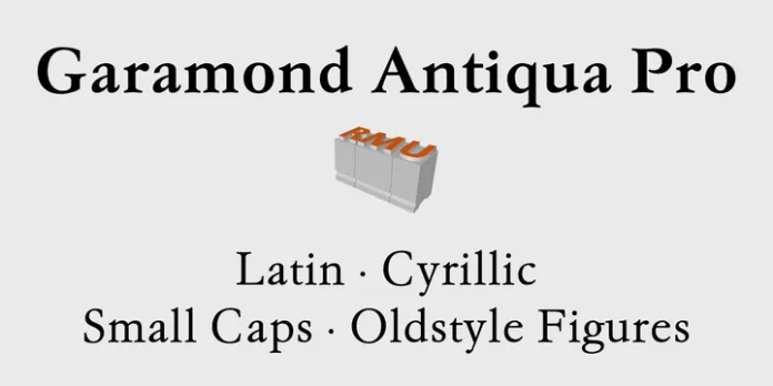 Ejemplo de fuente Garamond Antiqua Pro Regular