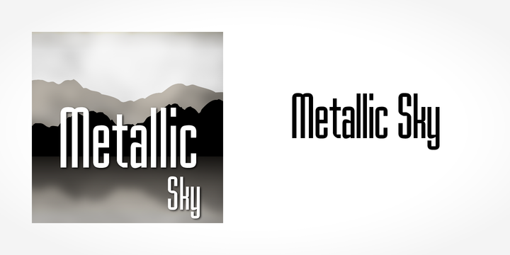 Ejemplo de fuente Metallic Sky