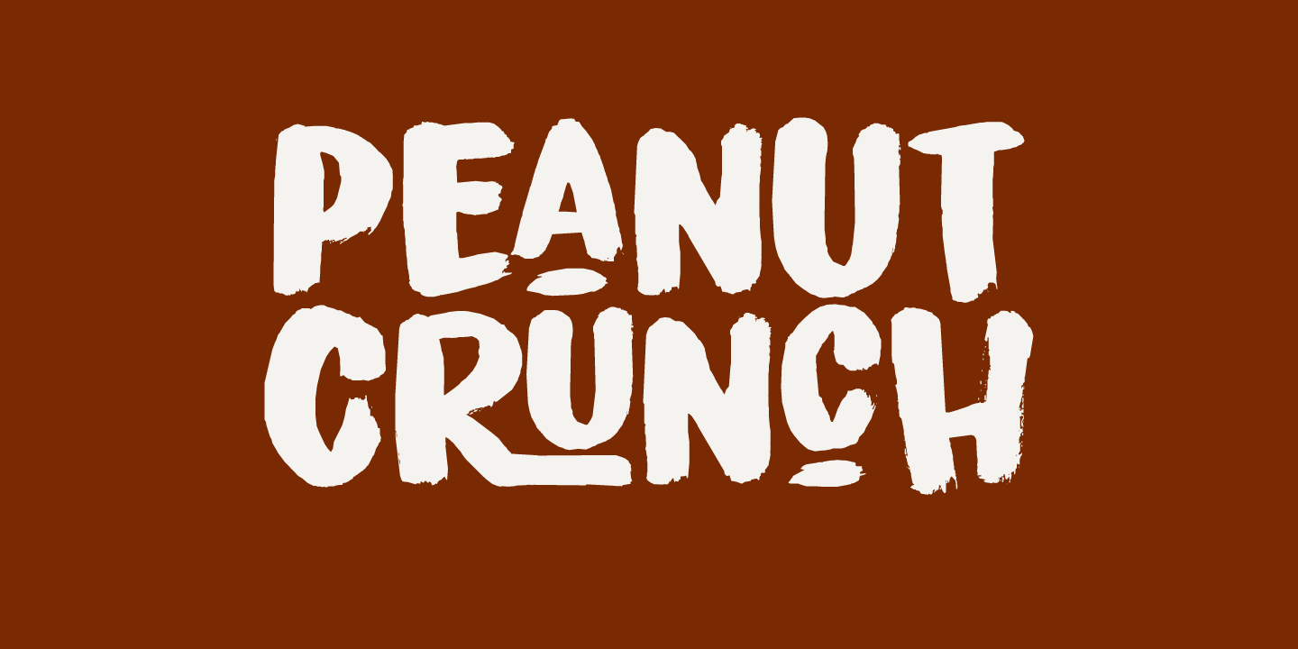 Ejemplo de fuente Peanut Crunch Italic